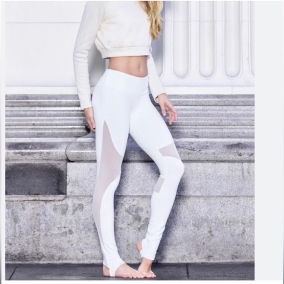 Alo Sheer Detail Black Leggings - Picture 5 of 12